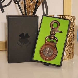 Lucky Brand Leather Keychain Ring